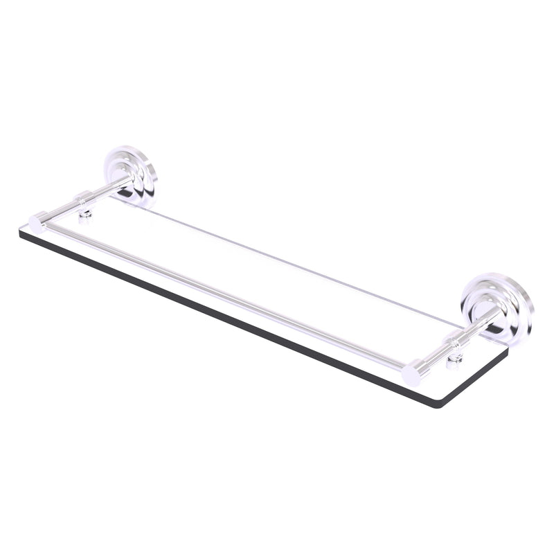 Que New Collection Glass Shelf with Gallery Rail