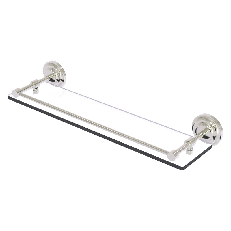 Que New Collection Glass Shelf with Gallery Rail