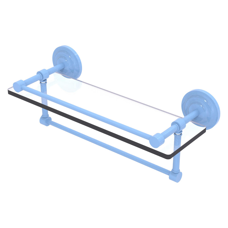 Que New Collection Gallery Rail Glass Shelf with Towel Bar