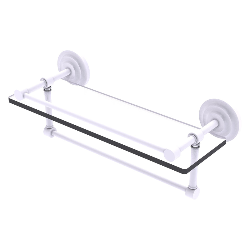 Que New Collection Gallery Rail Glass Shelf with Towel Bar