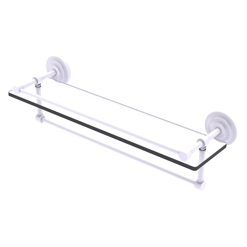 Que New Collection Gallery Rail Glass Shelf with Towel Bar