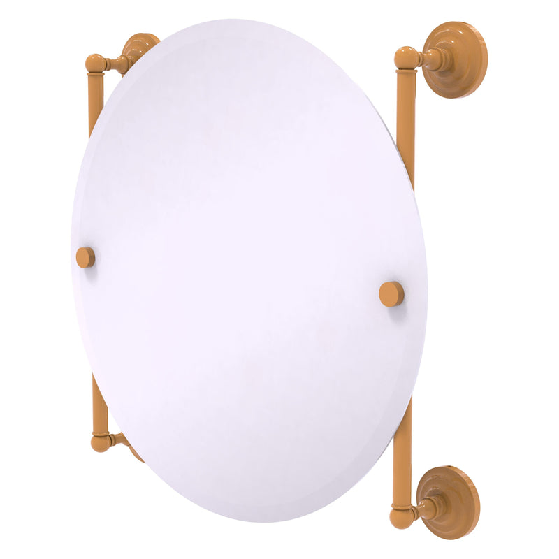 Que New Collection Round Frameless Rail Mounted Mirror