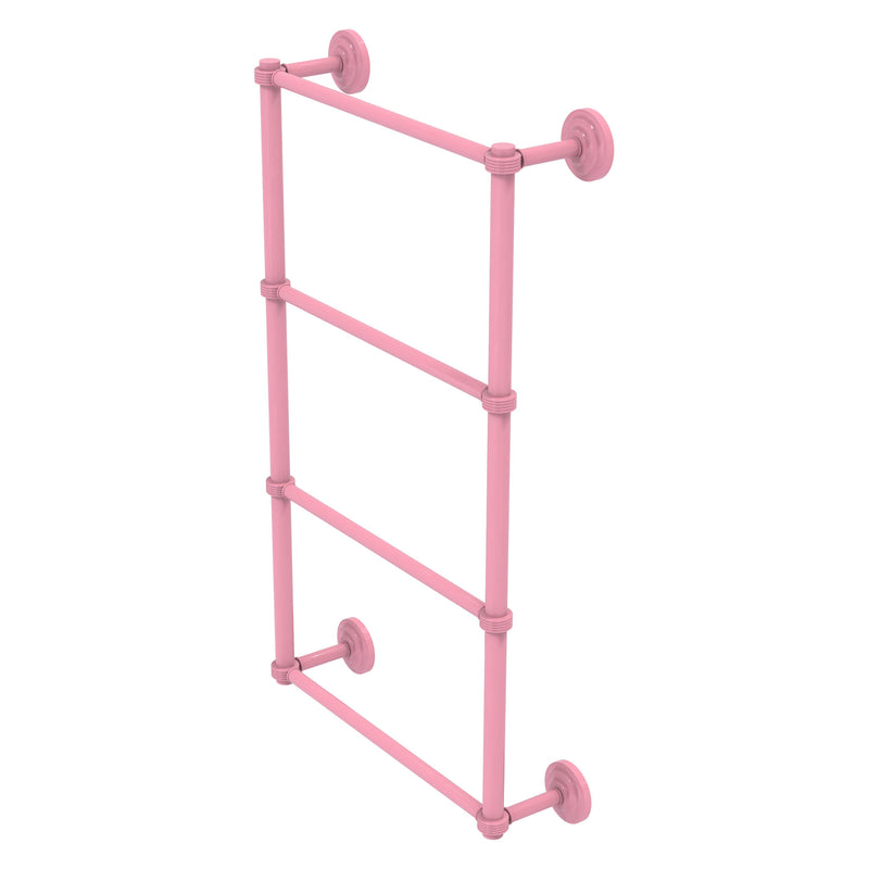 Que New Collection 4 Tier Ladder Towel Bar with Grooved Accents