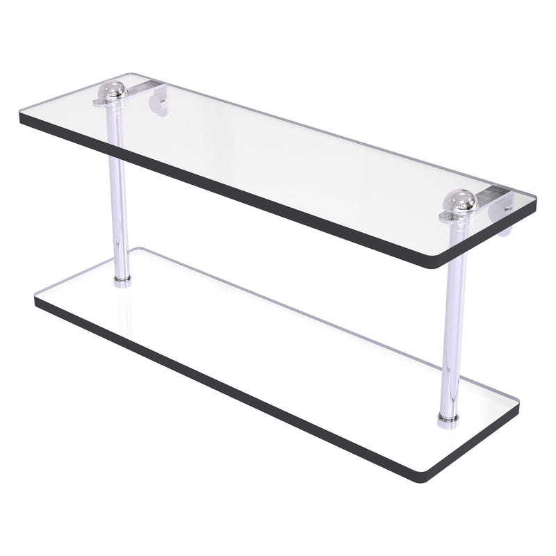 Glass Vanity Shelf with Integrated Towel Bar