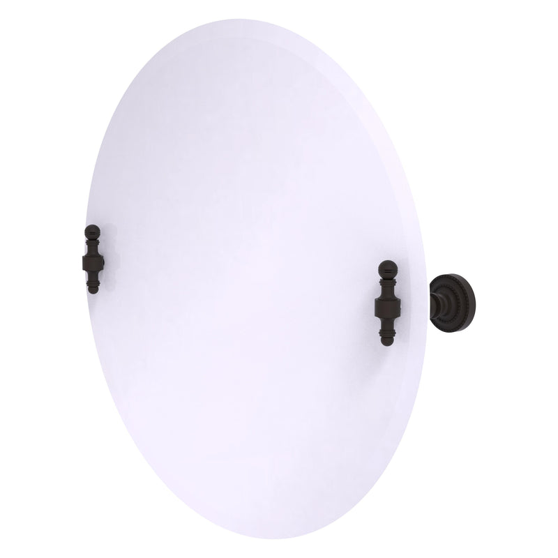 Frameless Round Tilt Mirror with Beveled Edge