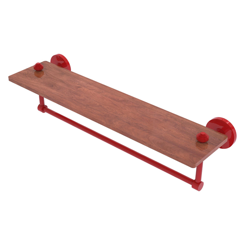 South Beach Collection Solid IPE Ironwood Shelf with Integrated Towel Bar