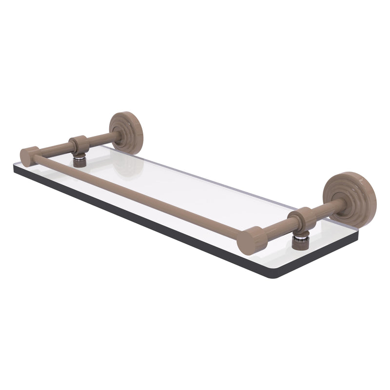 Waverly Place Collection Tempered Glass Shelf with Gallery Rail