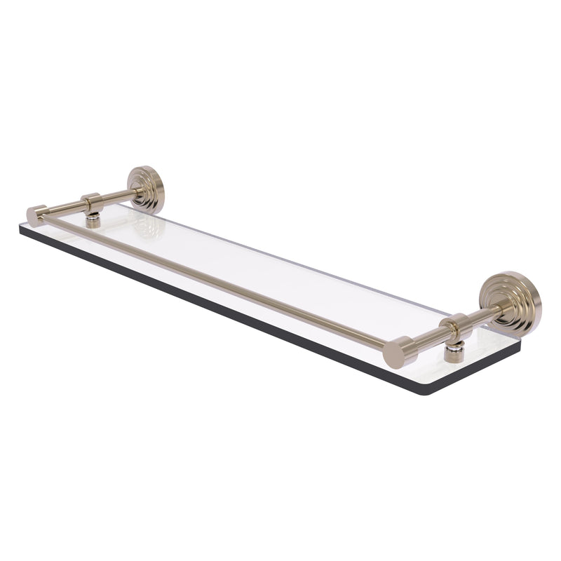 Waverly Place Collection Tempered Glass Shelf with Gallery Rail