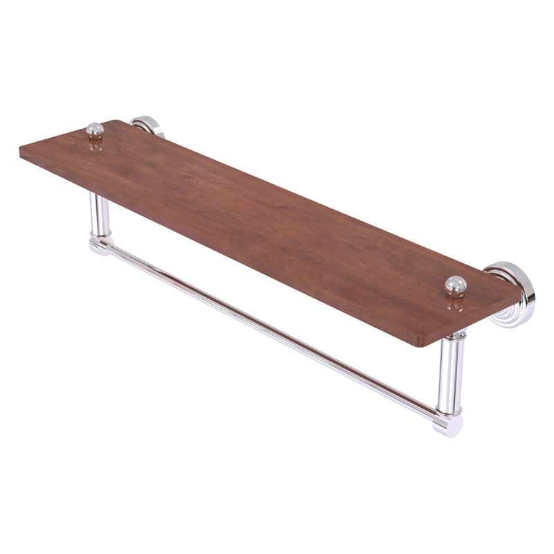 Waverly Place Collection Solid IPE Ironwood Shelf with Integrated Towel Bar