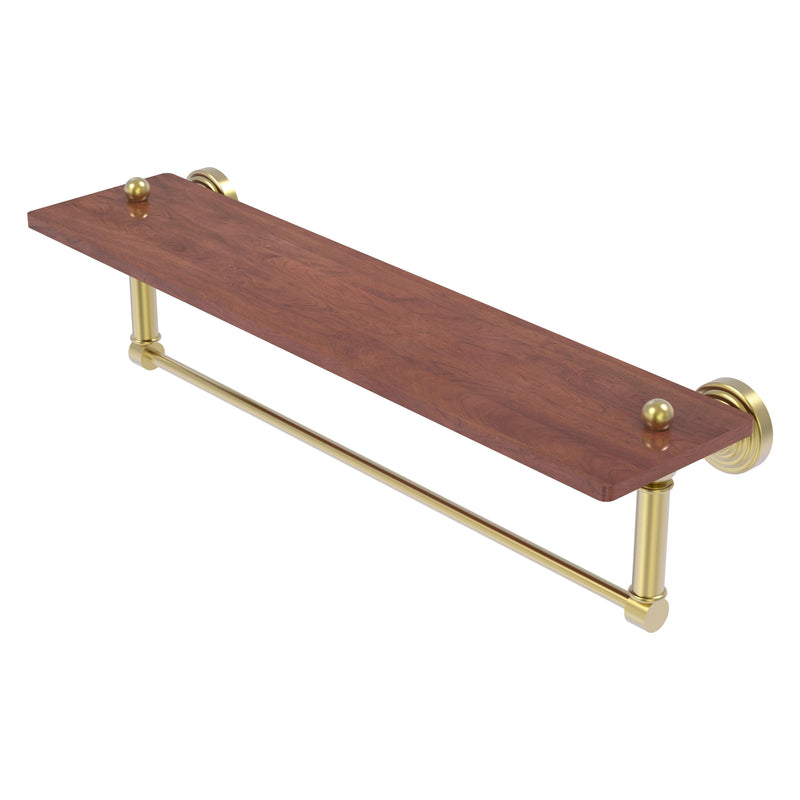 Waverly Place Collection Solid IPE Ironwood Shelf with Integrated Towel Bar