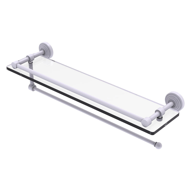 Waverly Place Collection Paper Towel Holder with Gallery Rail Glass Shelf