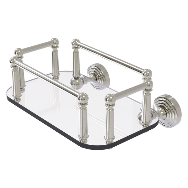 Allied Brass Waverly Place Collection Wall Mounted Glass Guest Towel Tray in Polished Chrome