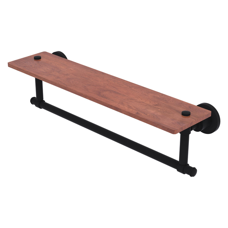 Washington Square Collection Solid IPE Ironwood Shelf with Integrated Towel Bar