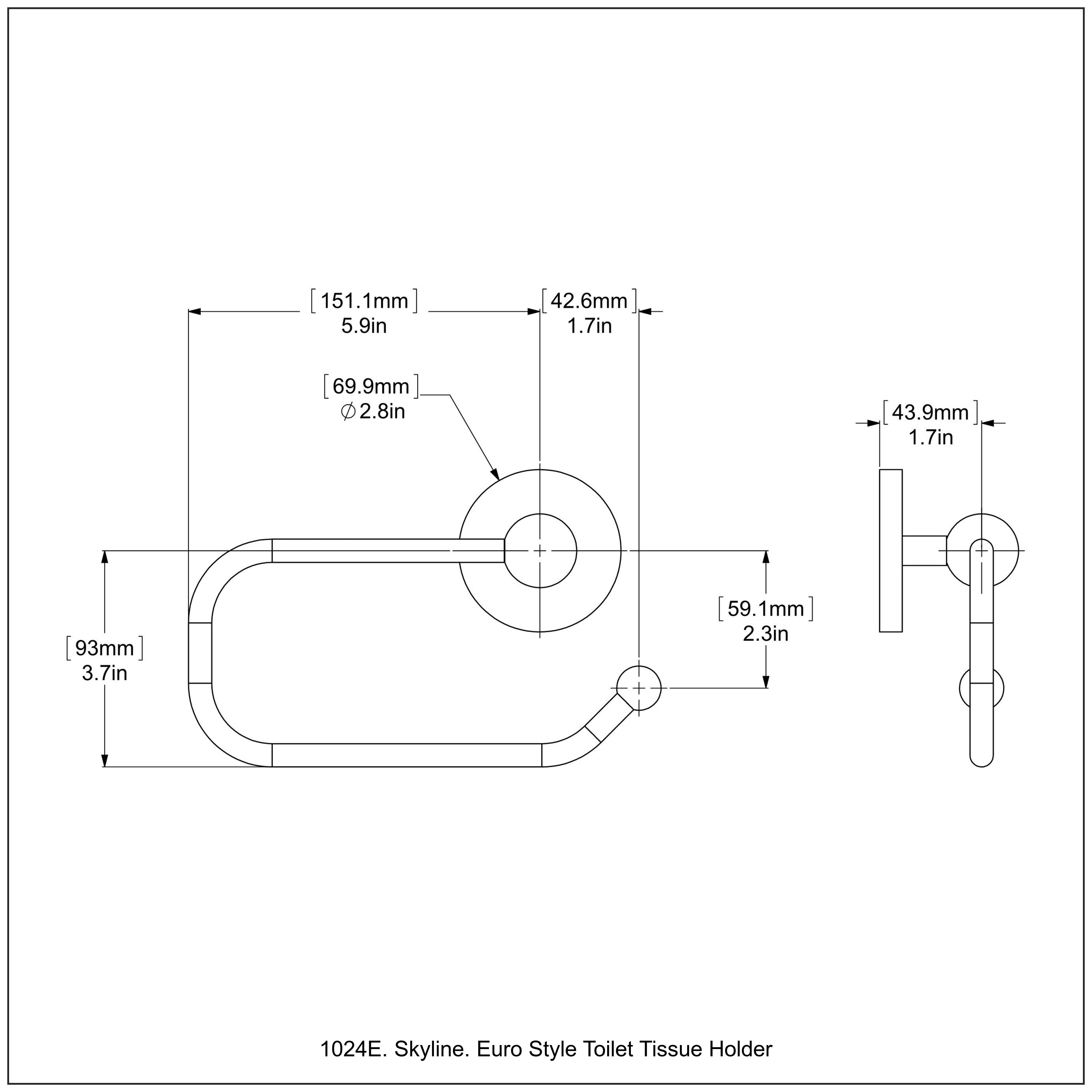 Euro Style Toilet Tissue Holder