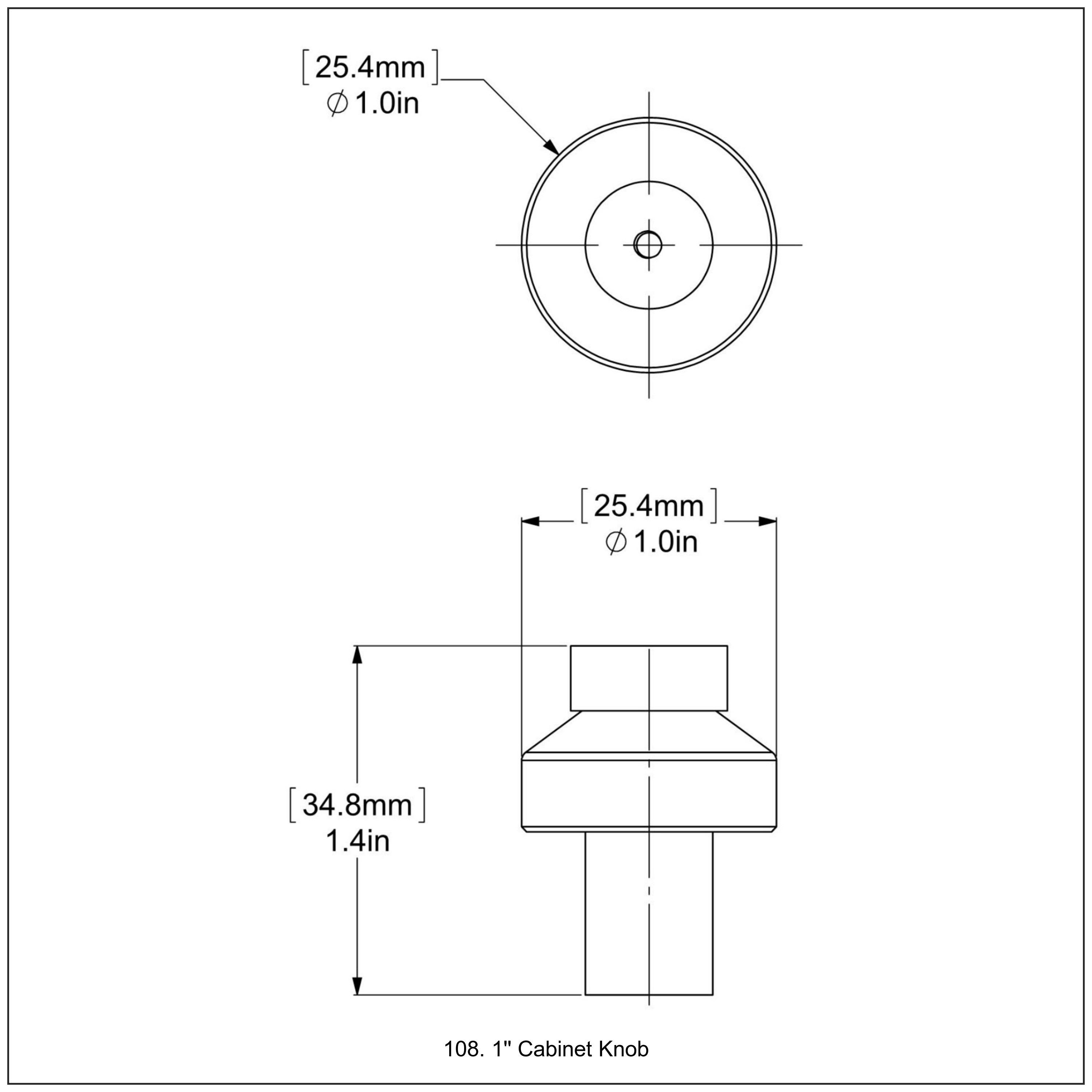 1 Inch Cabinet Knob