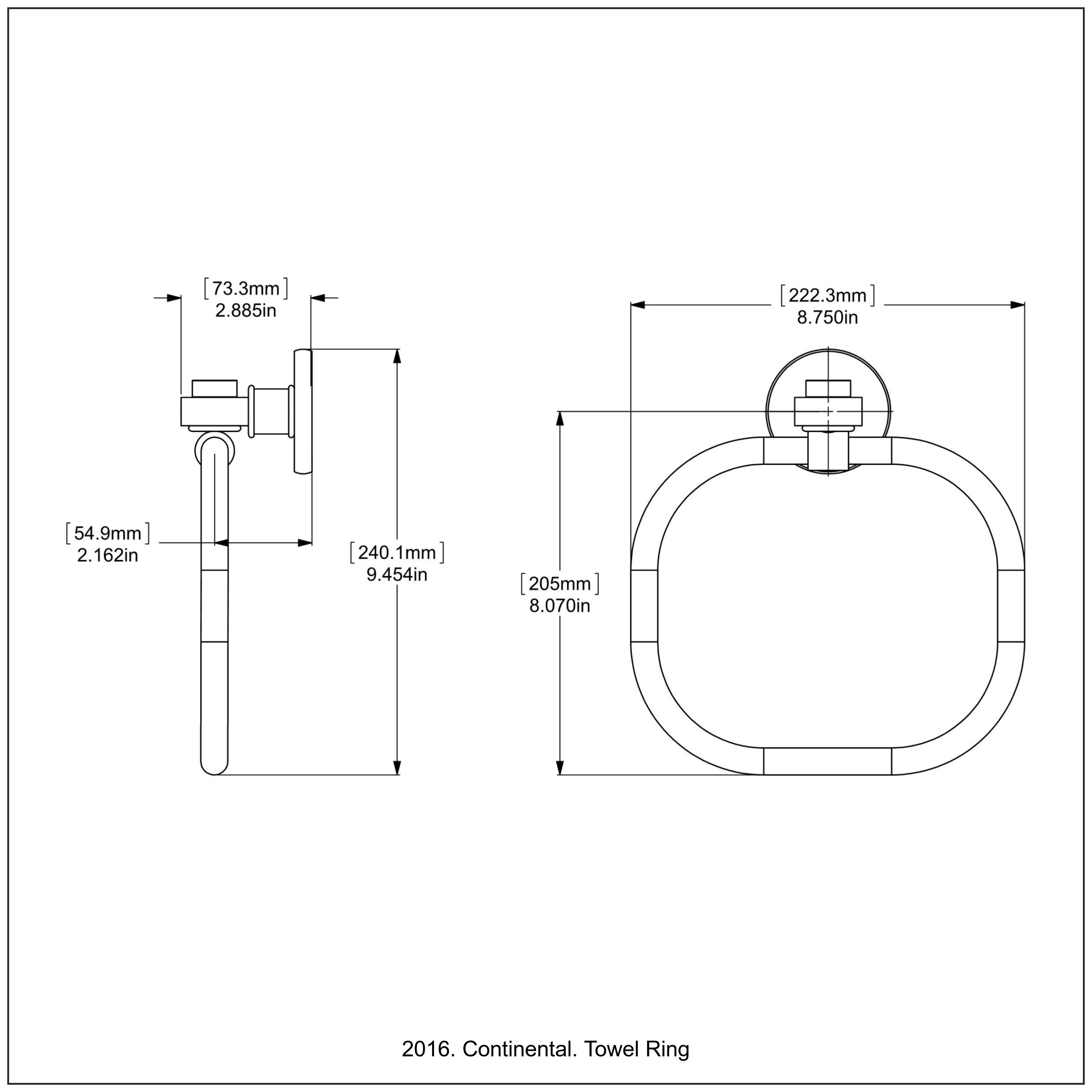 Continental Towel Ring