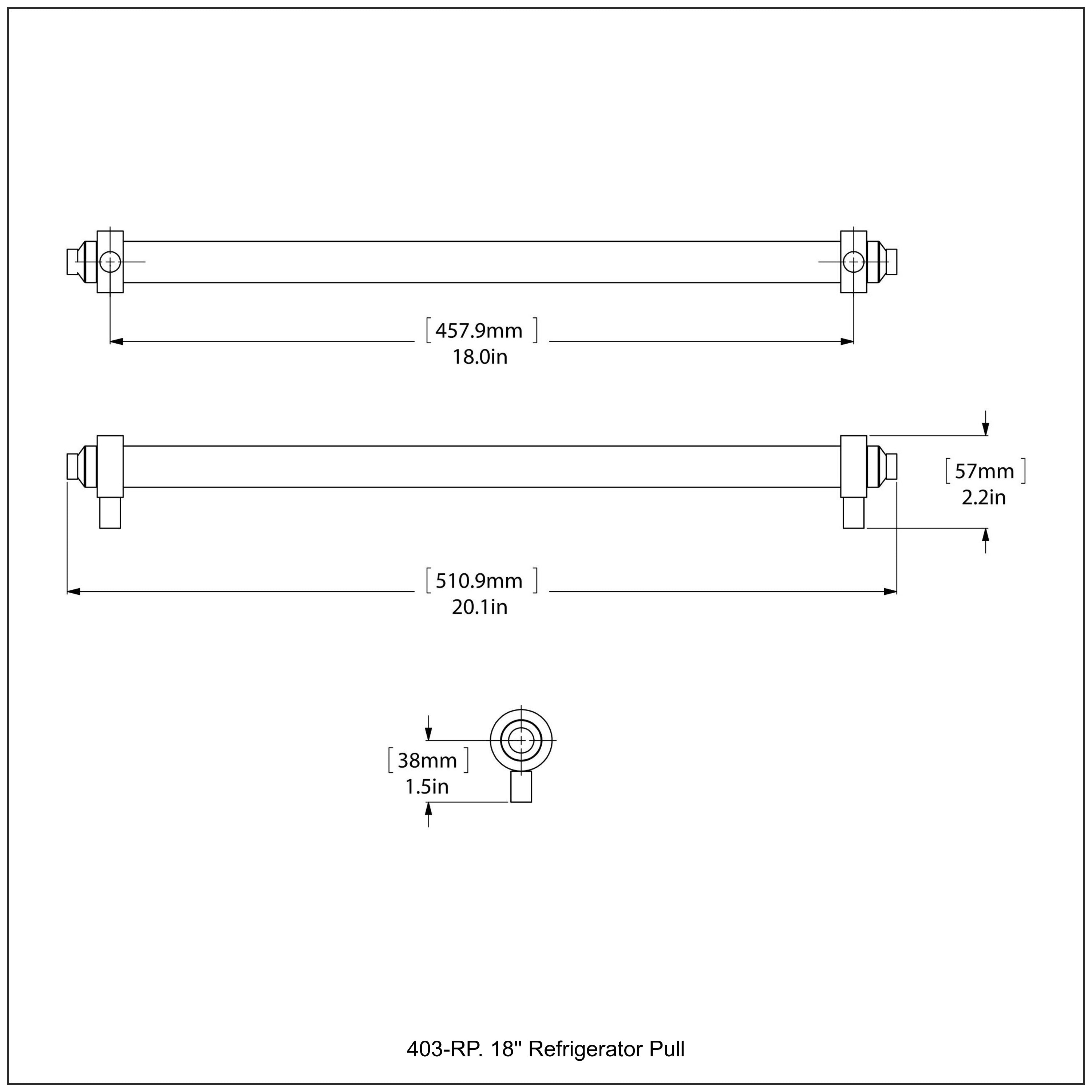 18 Inch Refrigerator Pull