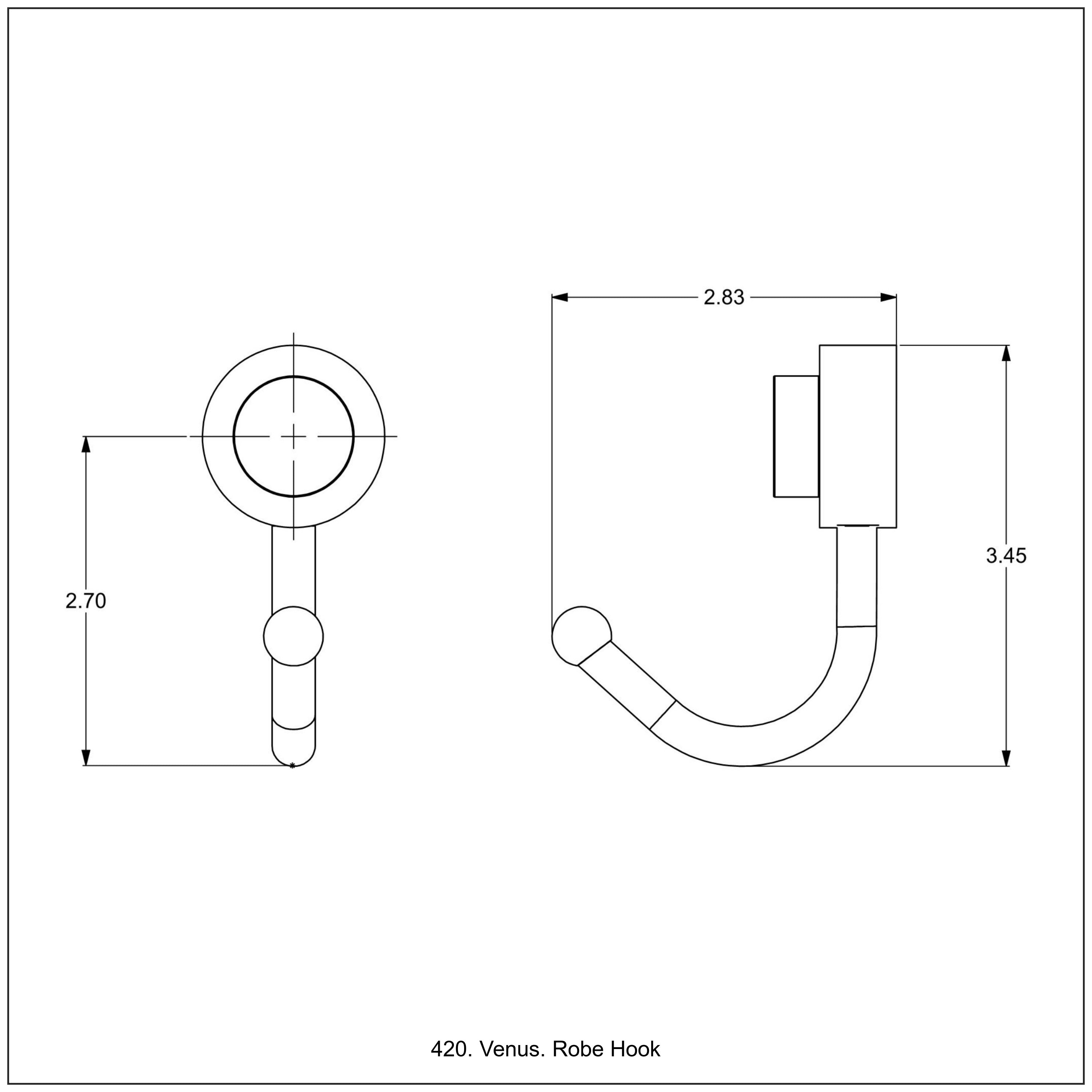 Venus Collection Robe Hook