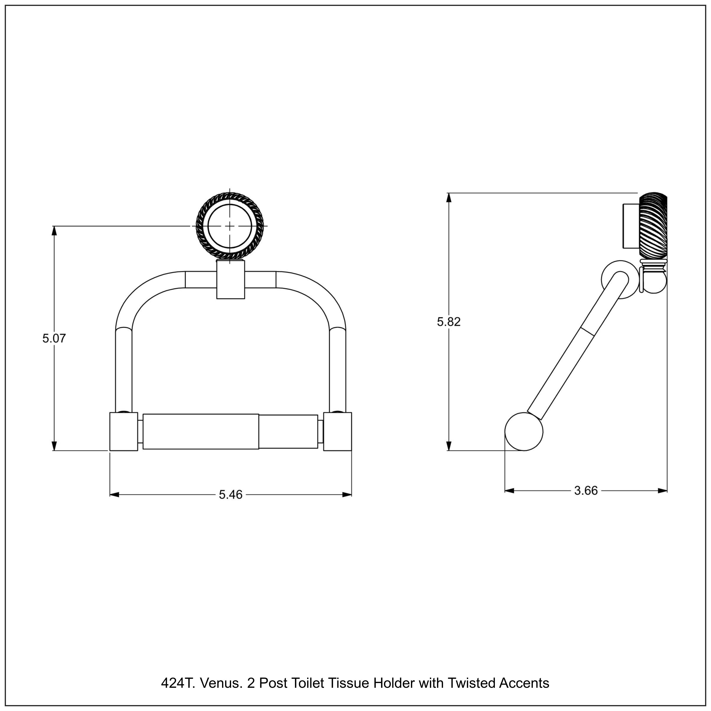 Venus Collection 2 Post Toilet Tissue Holder