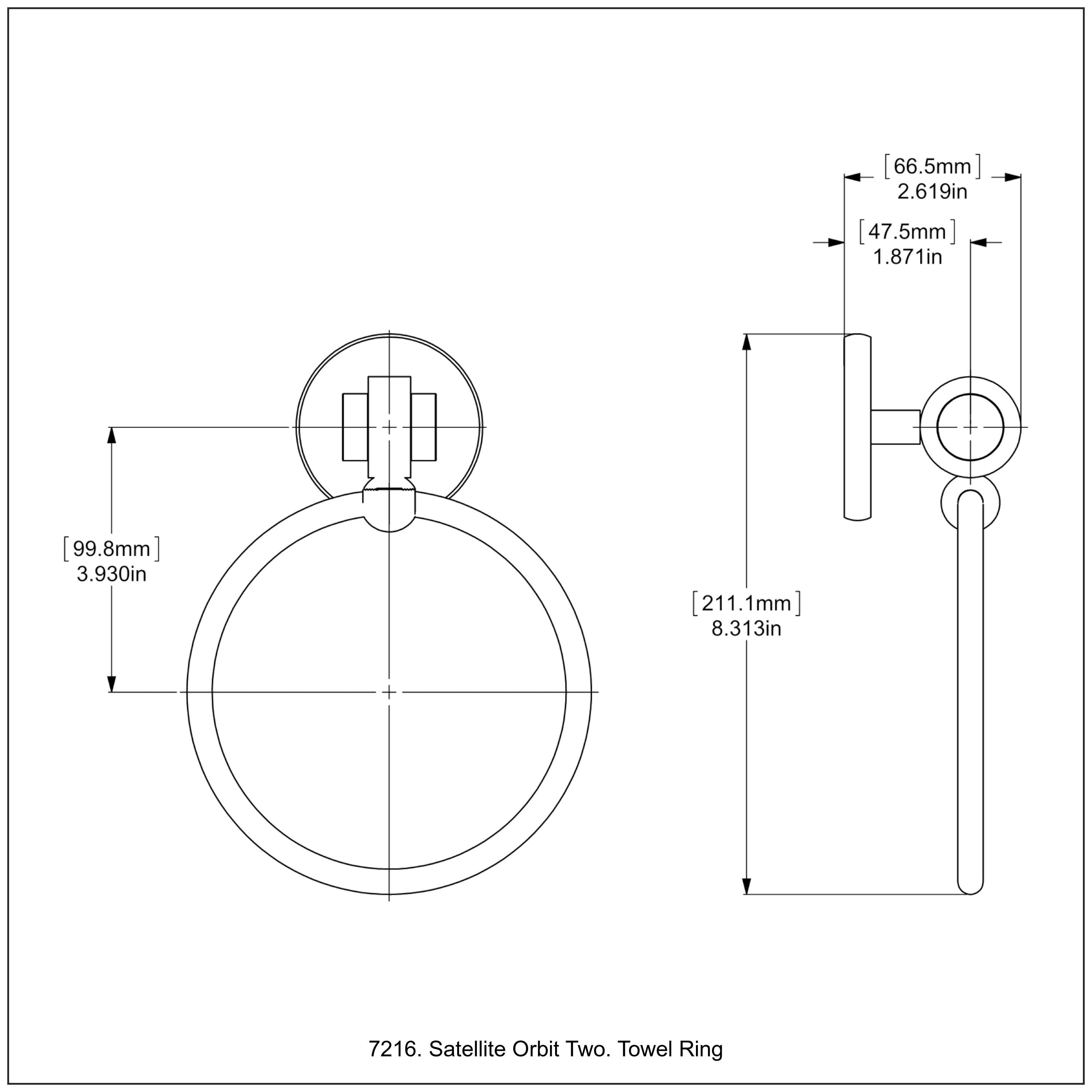 Satellite Orbit Two Towel Ring