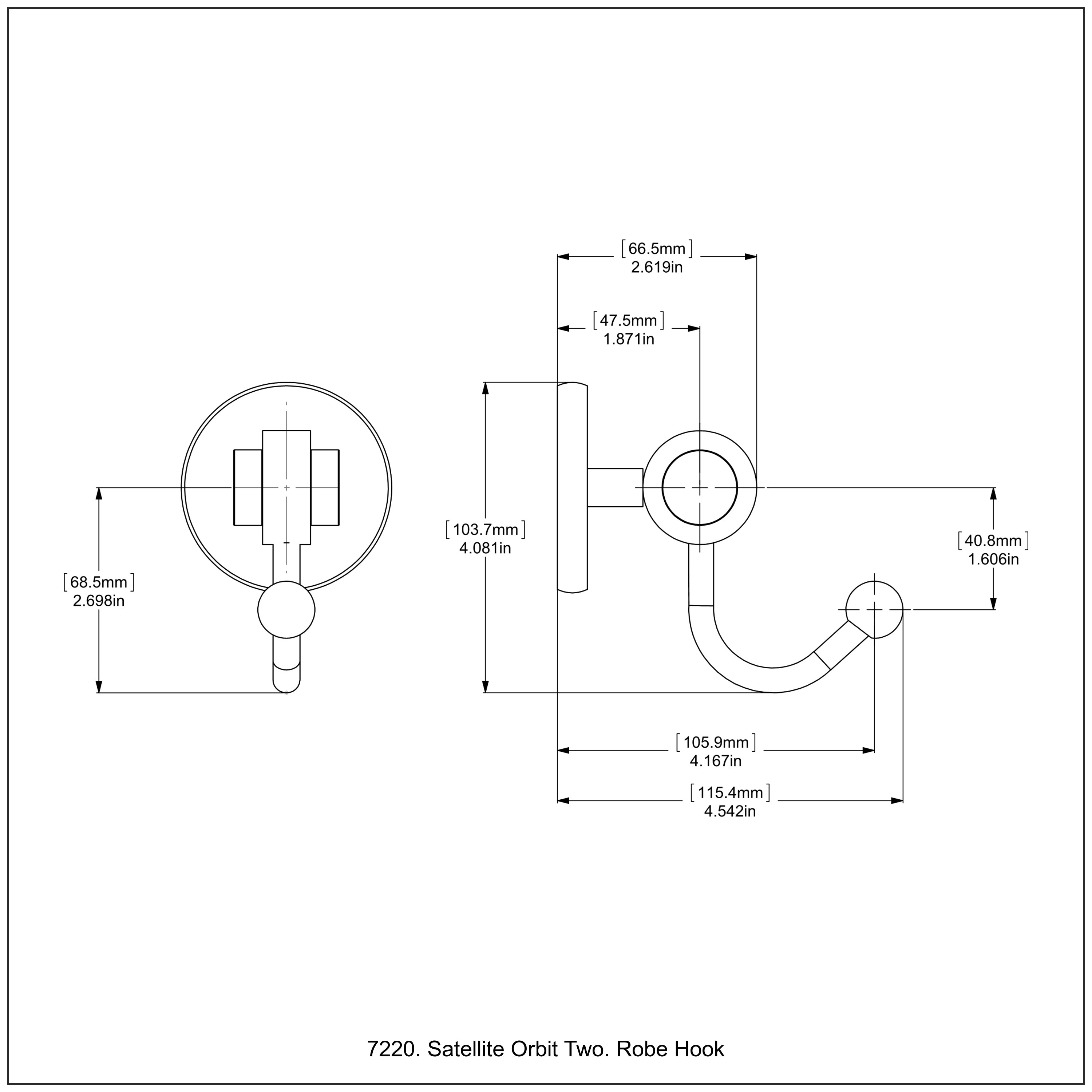 Satellite Orbit Two Collection Robe Hook