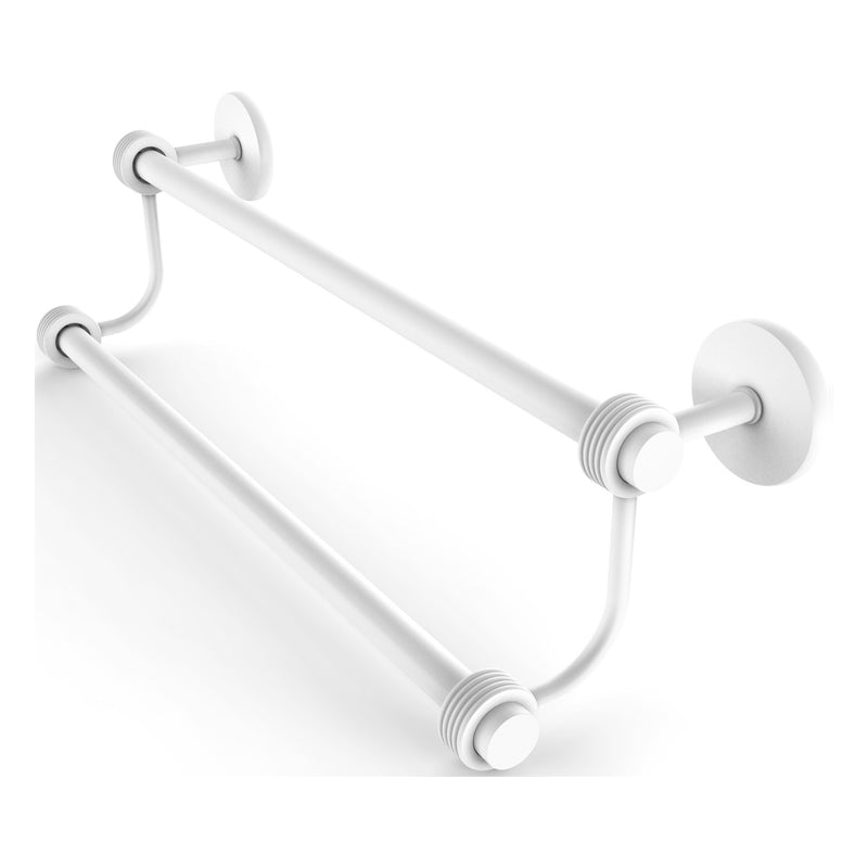 Satellite Orbit Two Collection Double Towel Bar with Grooved Accents
