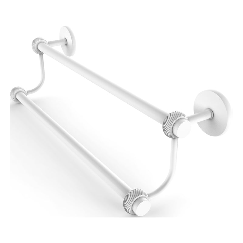 Satellite Orbit Two Collection Double Towel Bar with Twisted Accents