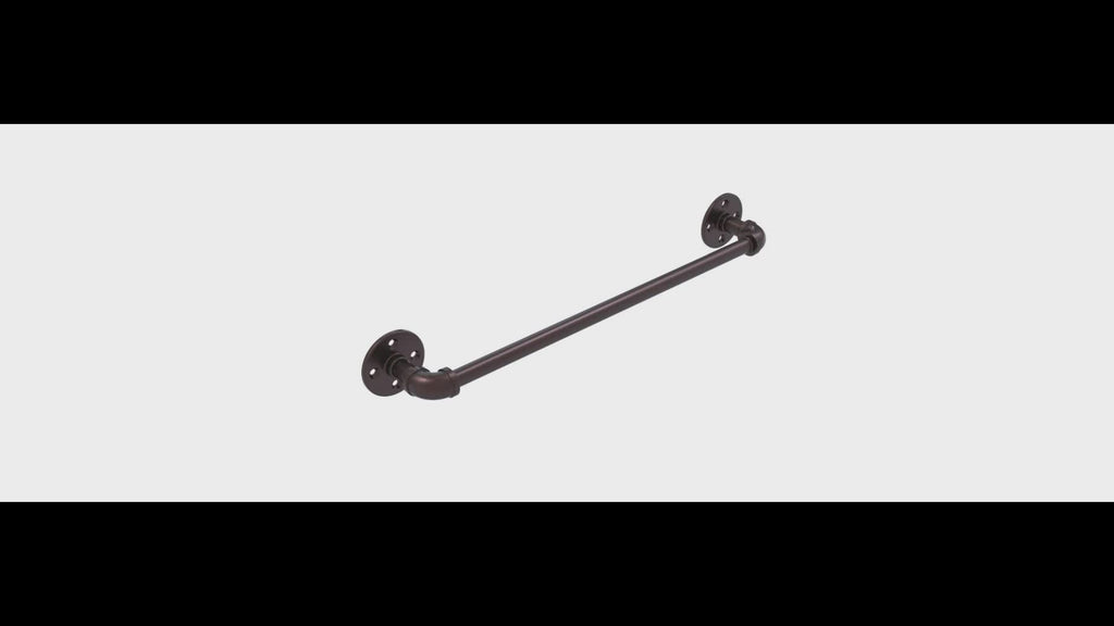 thumbnail image 2 of Allied Brass Pipeline 30 Inch Towel Bar - Industrial Pink Powder Coated Bathroom Accessory 2 of 12