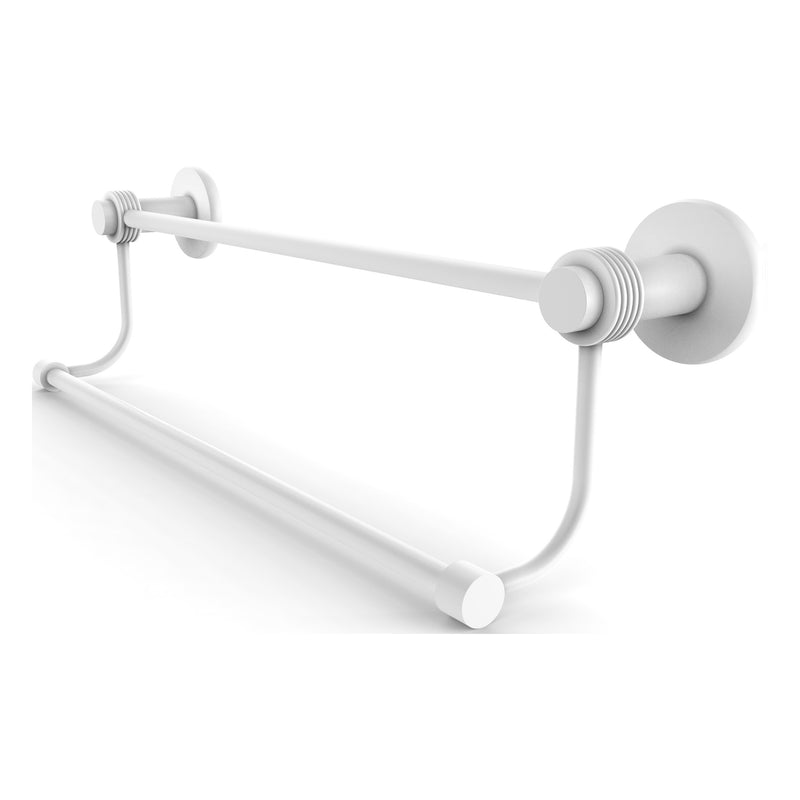 Mercury Collection Double Towel Bar with Grooved Accents
