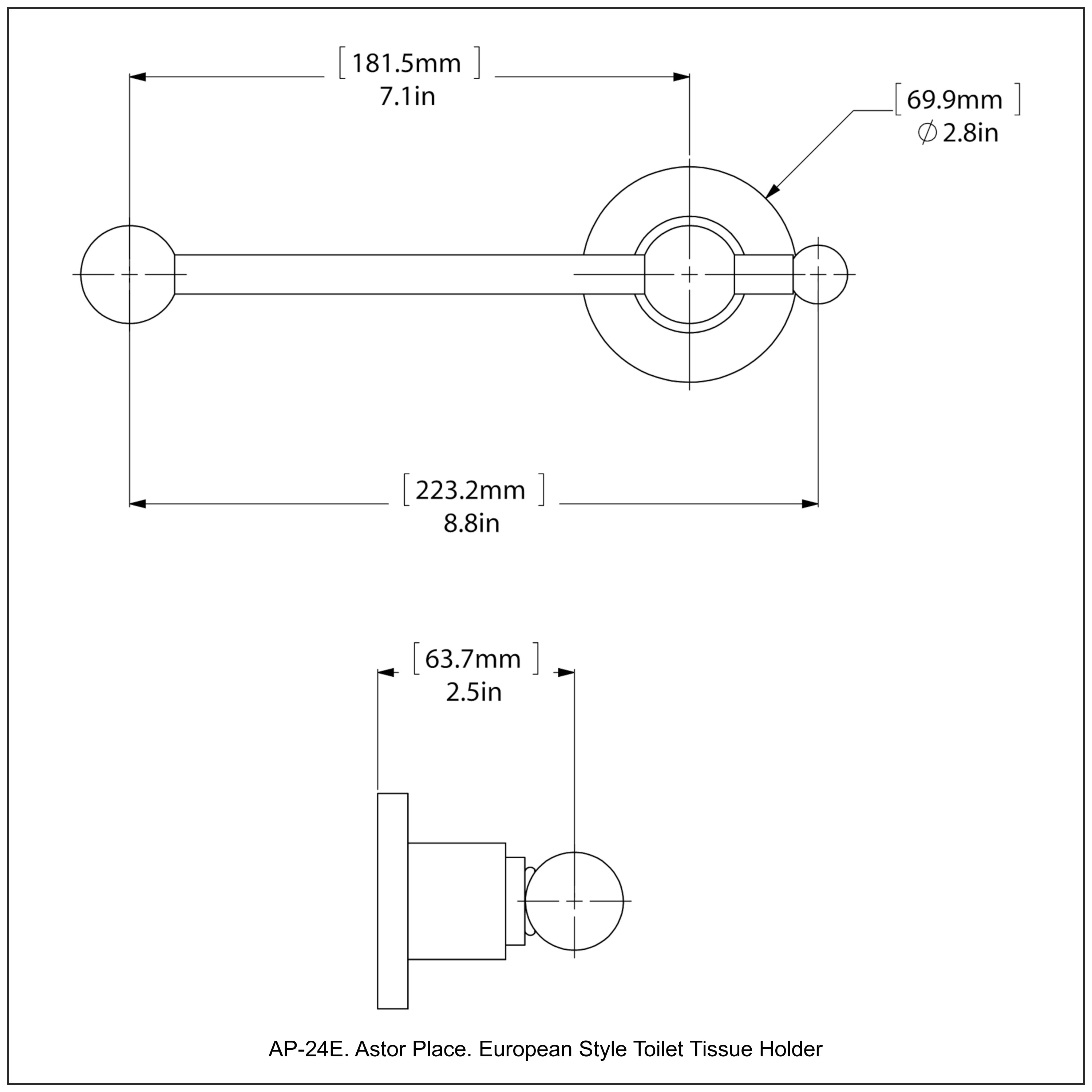 European Style Toilet Tissue Holder