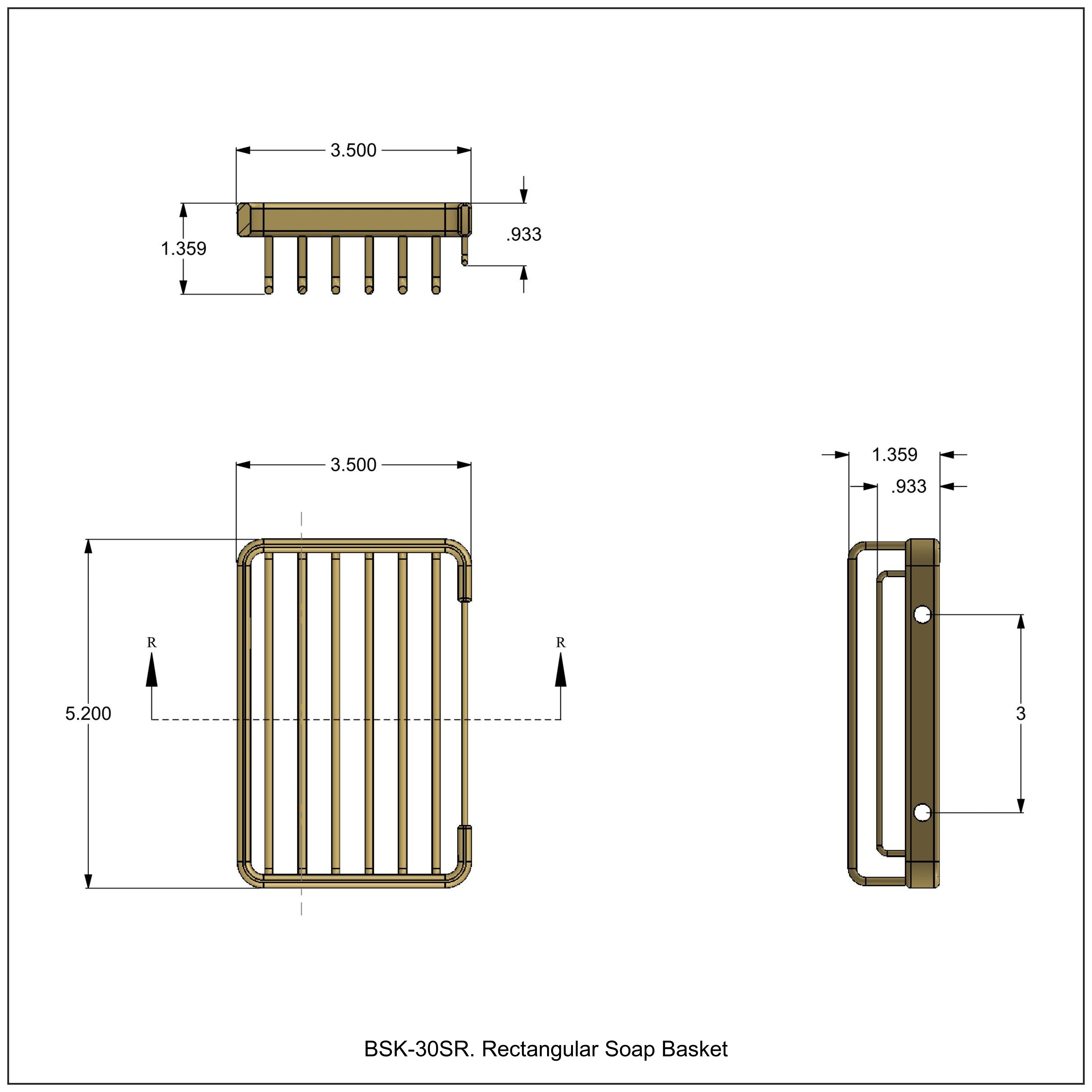 Rectangular Soap Basket