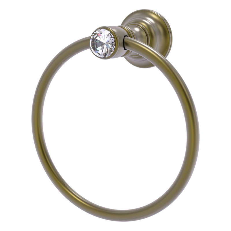 Carolina Crystal Towel Ring - Polished Brass 