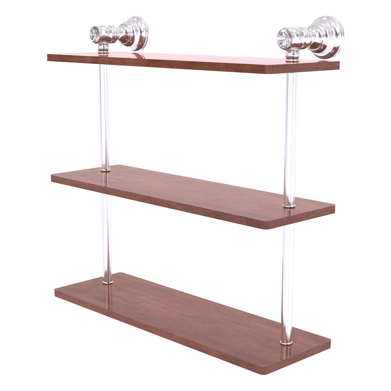 Carolina Crystal Collection Triple Wood Shelf