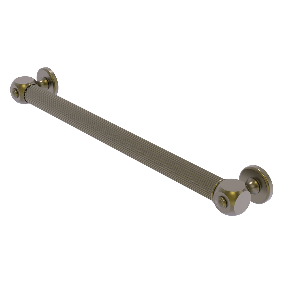Cube Design Reeded Grab Bar - 18 inch | Allied Brass