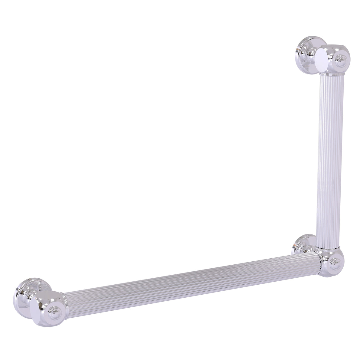 Cube Design Reeded 90 deg Right Hand Grab Bar | Allied Brass