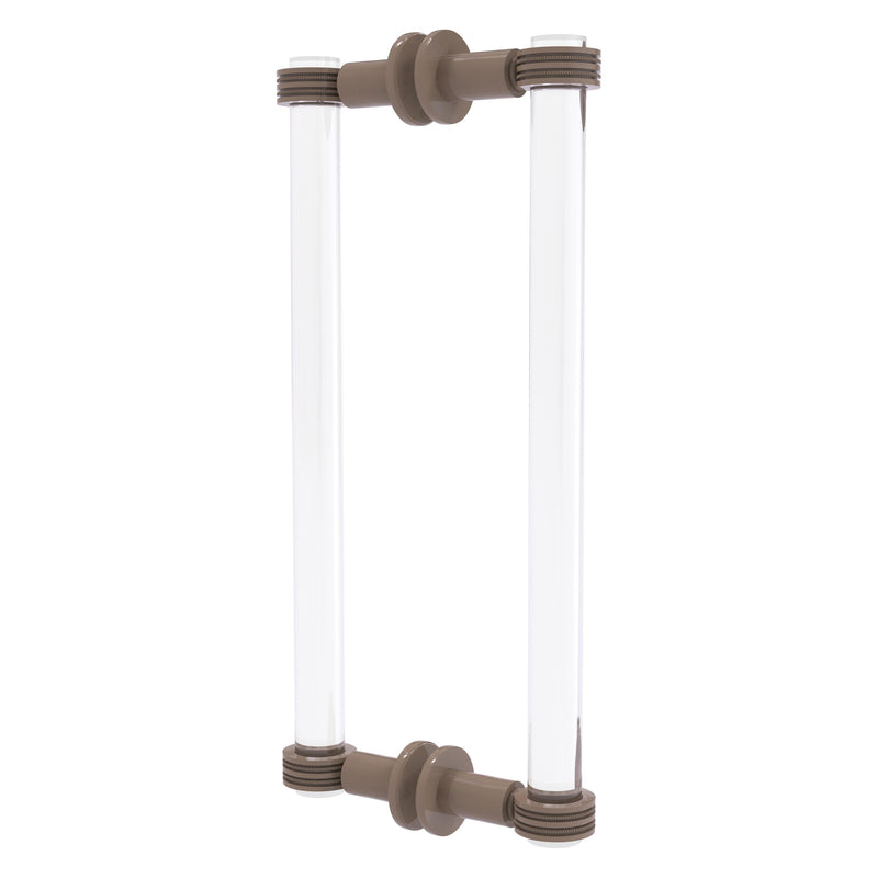 Clearview Collection Back to Back Shower Door Pull with Dotted Accents