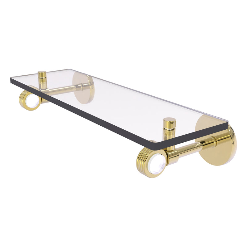 Clearview Collection Glass Shelf with Grooved Accents