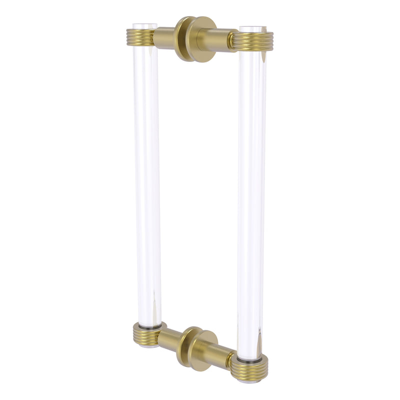 Clearview Collection Back to Back Shower Door Pull with Grooved Accents