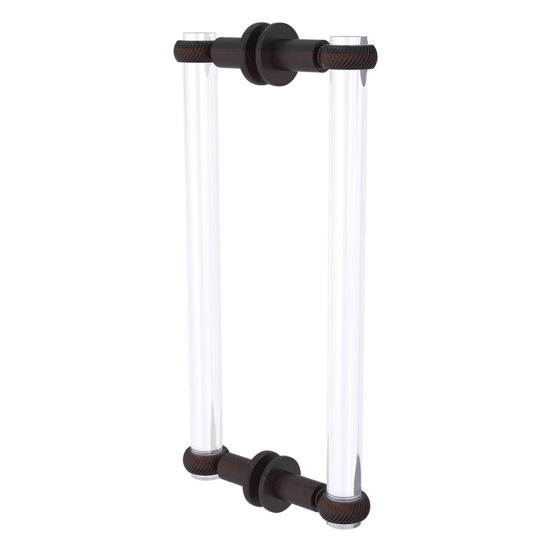 Clearview Collection Back to Back Shower Door Pull with Twisted Accents