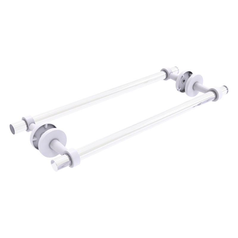 Clearview Collection Back to Back Shower Door Towel Bar with Smooth Accents
