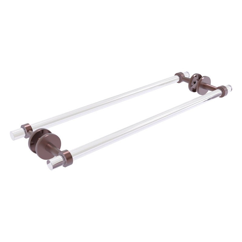 Clearview Collection Back to Back Shower Door Towel Bar with Smooth Accents