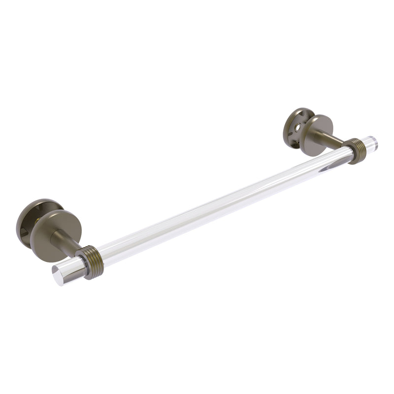 Clearview Collection Shower Door Towel Bar with Grooved Accents