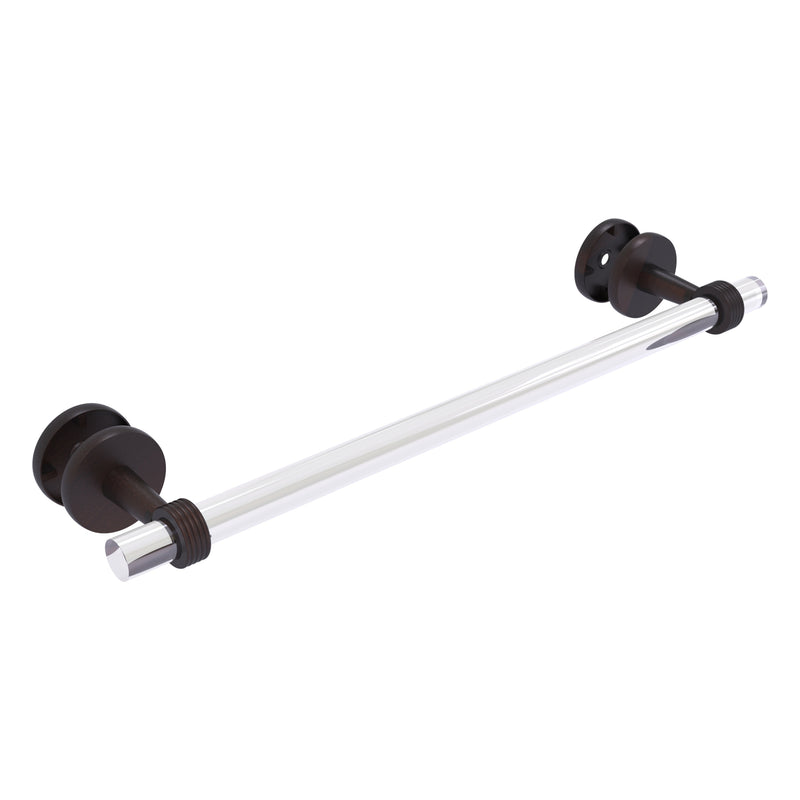 Clearview Collection Shower Door Towel Bar with Grooved Accents
