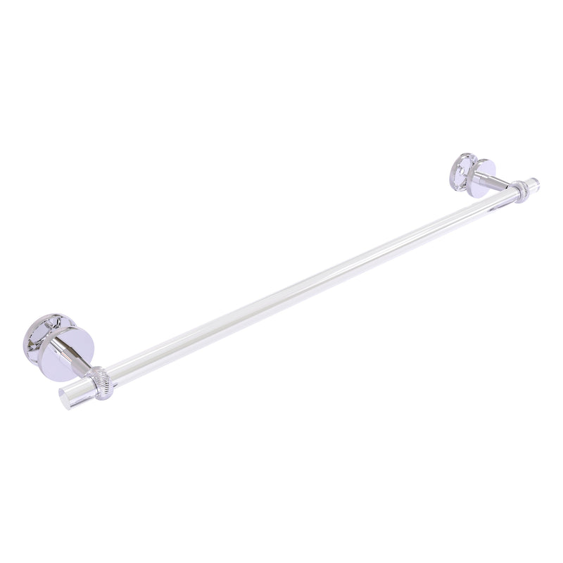 Clearview Collection Shower Door Towel Bar with Twisted Accents