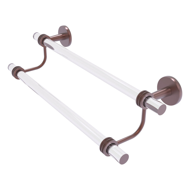 Clearview Collection Double Towel Bar with Dotted Accents