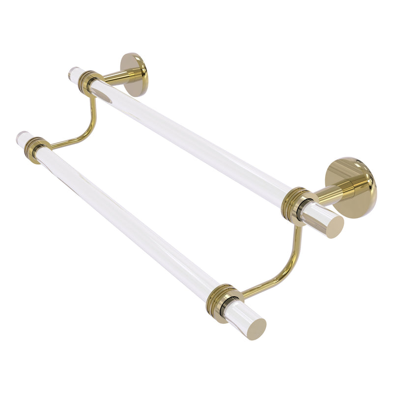 Clearview Collection Double Towel Bar with Dotted Accents