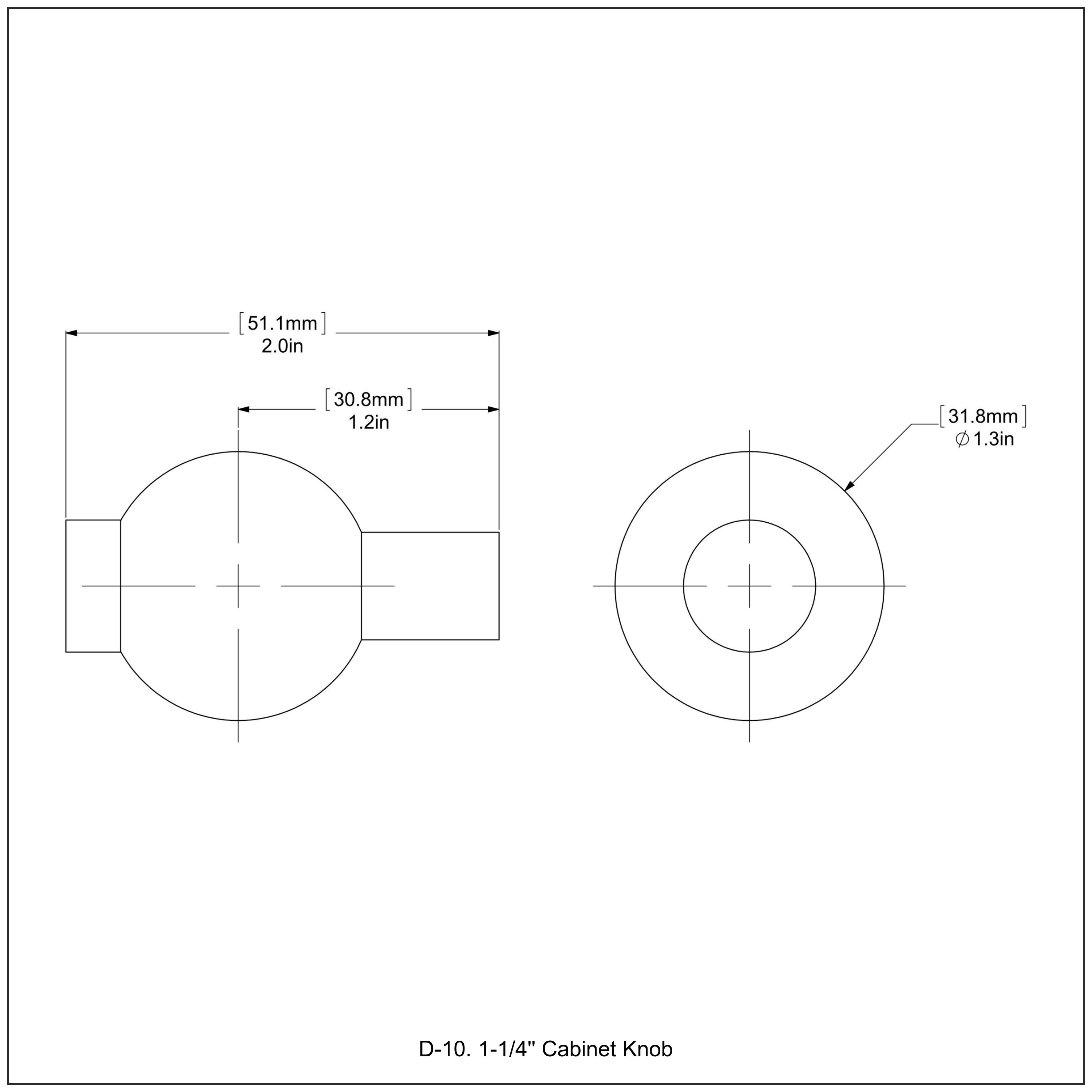 1-1/4 Inch Cabinet Knob