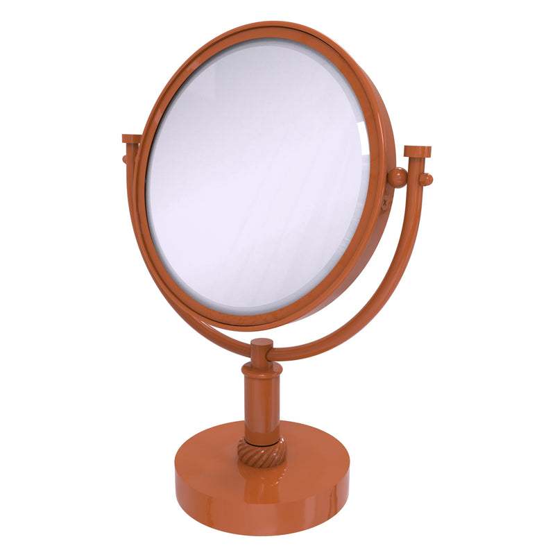 8 Inch Vanity Top Make-Up Mirror with Twisted Accents