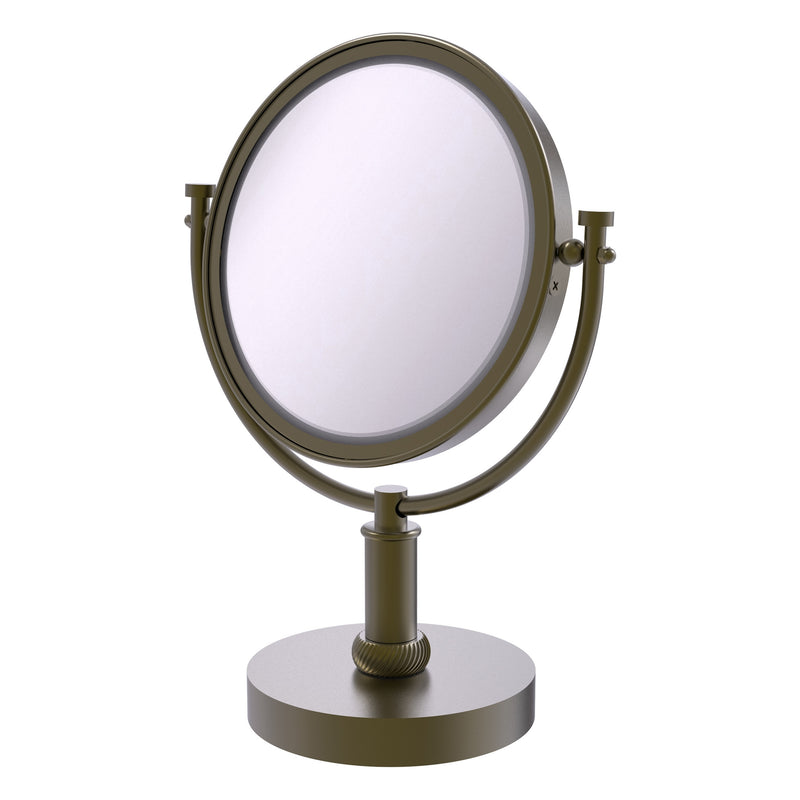 8 Inch Vanity Top Make-Up Mirror with Twisted Accents