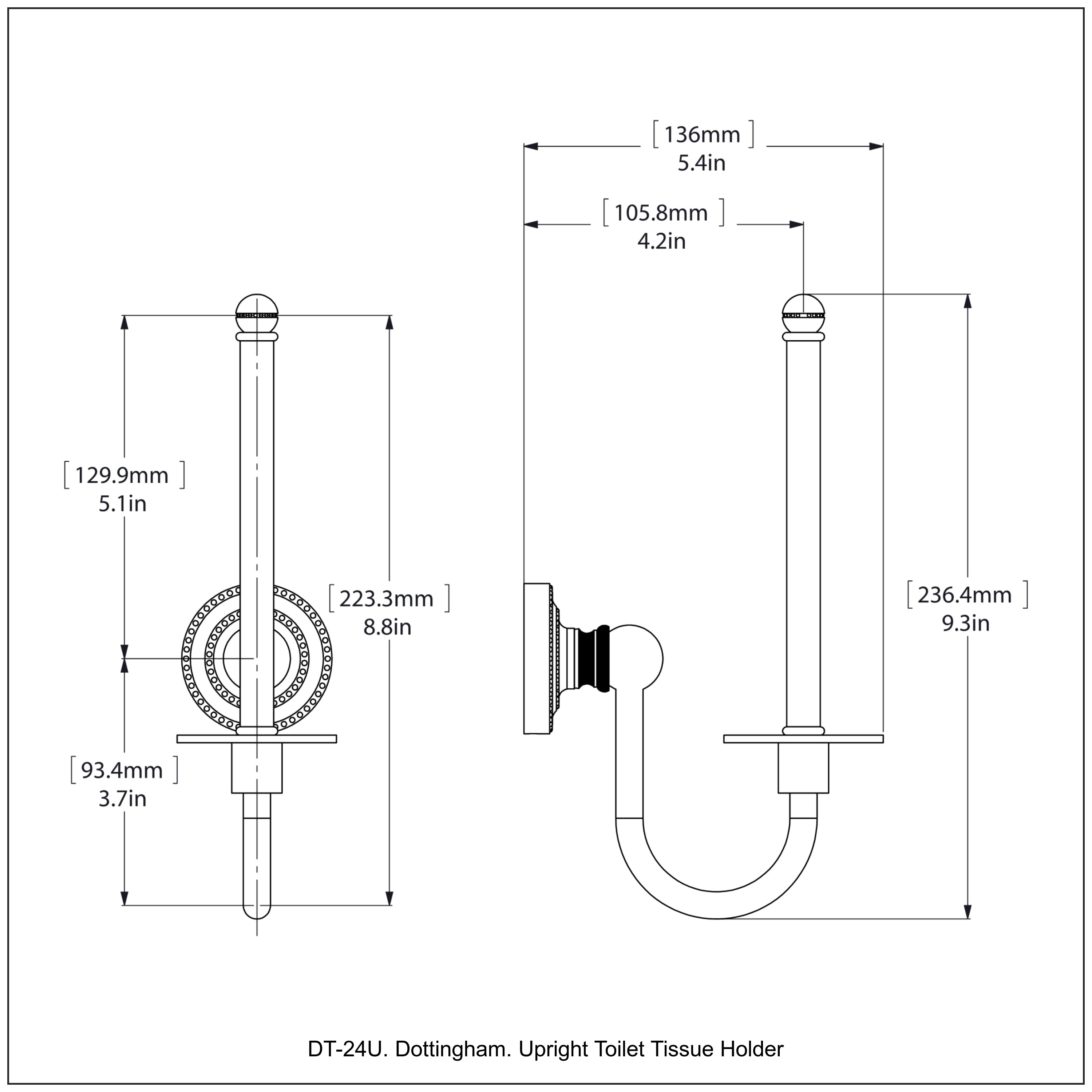 Upright Toilet Tissue Holder